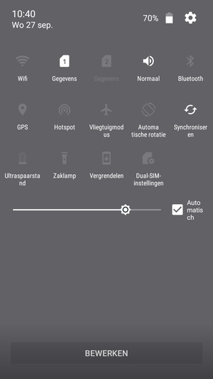 Vink het selectievakje Automatisch aan