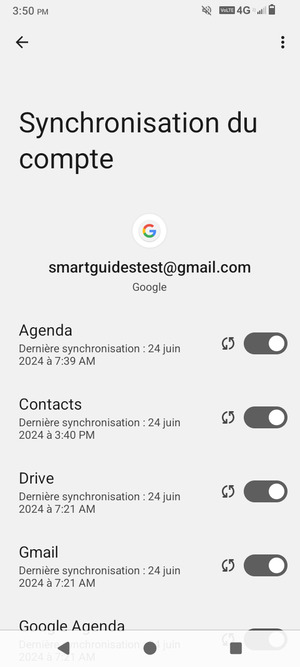 Sélectionnez le bouton du Menu