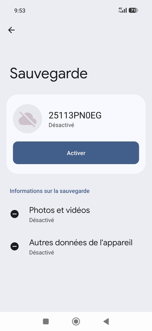 Sélectionnez Activer
