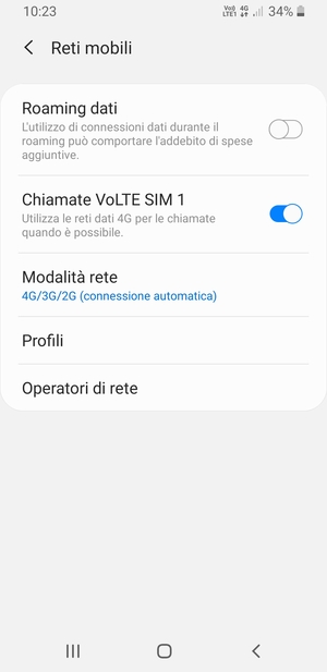 Seleziona Profili