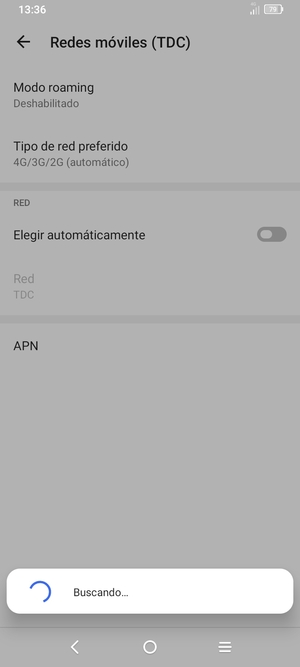Espere a que la búsqueda termine