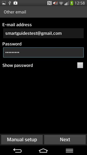 Enter your Gmail or Hotmail address and Password. Select Next