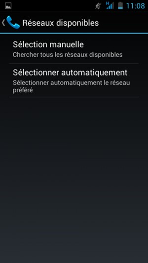 Sélectionnez Sélection manuelle