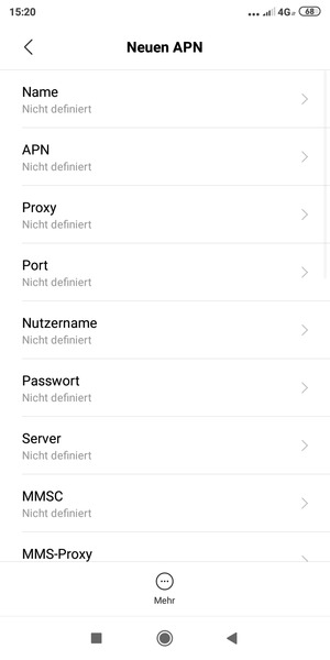 Geben Sie Internet-Informationen ein