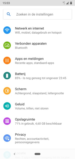 Selecteer Netwerk en internet
