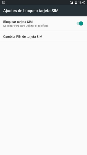Seleccione Cambiar PIN de tarjeta SIM