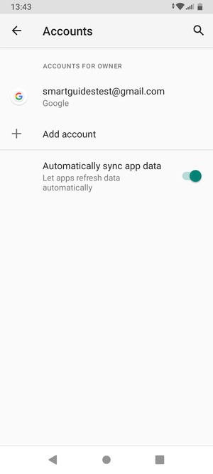 Select your Google account
