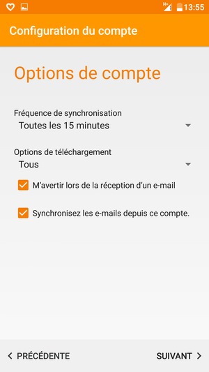 Sélectionnez SUIVANT