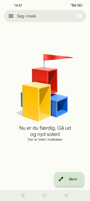Din Gmail er klar til brug