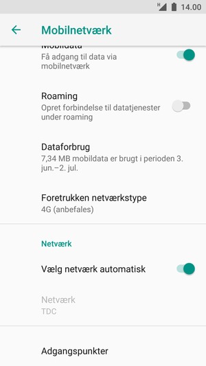 Scroll til og vælg Adgangspunkter