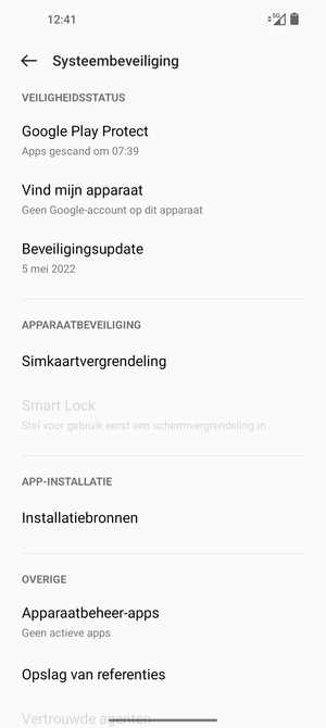 Selecteer Beveiligingsupdate