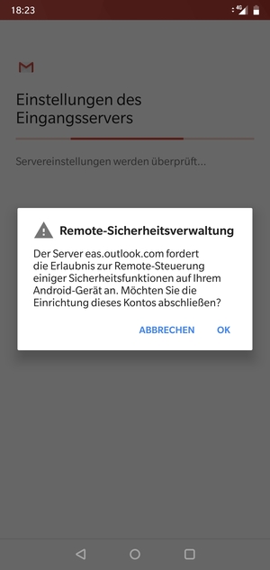 Wählen Sie OK