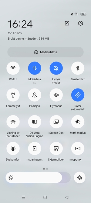 Velg Lydløs modus for å bytte til ringemodus igjen