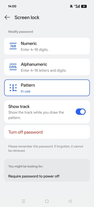 Your phone is now secure with a screen lock
