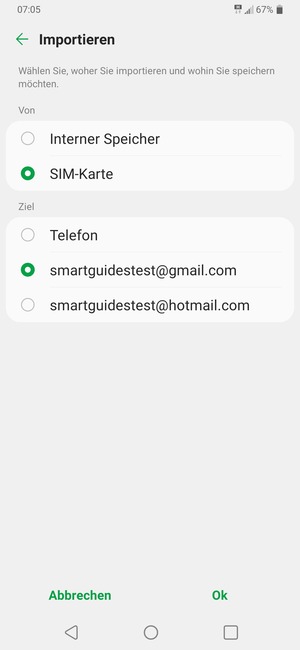 Wählen Sie Ihr Google Konto und wählen Sie OK