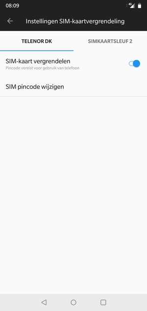 Selecteer Public en SIM pincode wijzigen