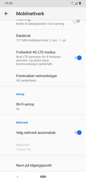 Velg Navn på tilgangspunkt