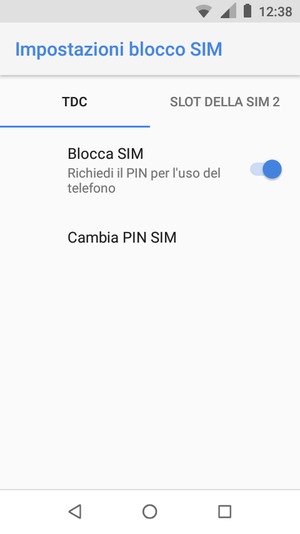 Seleziona Public e Cambia PIN SIM