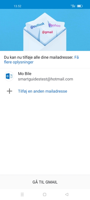 Vælg GÅ TIL GMAIL