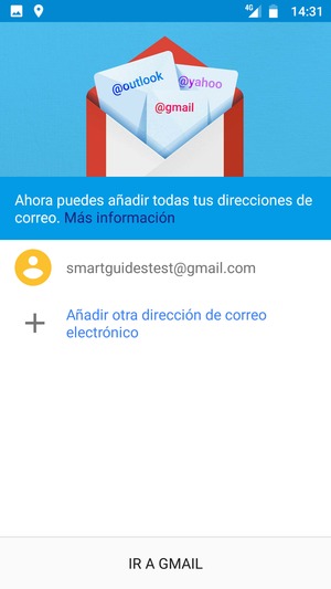Seleccione IR A GMAIL
