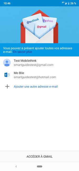 Sélectionnez ACCÉDER À GMAIL
