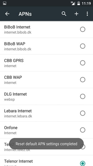 Select New APN