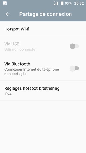 Sélectionnez Hotspot Wi-fi