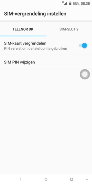 Selecteer Public en selecteer vervolgens SIM PIN wijzigen