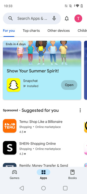 Select the Search bar