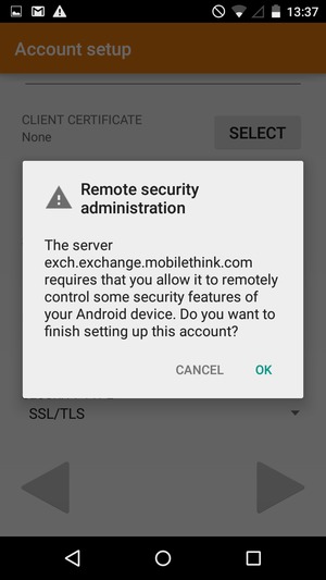 Select OK