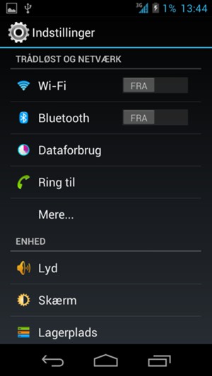 Vælg Wi-Fi