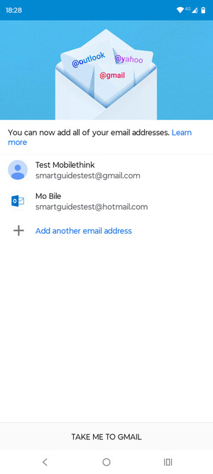 Select TAKE ME TO GMAIL