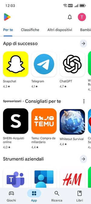 Seleziona Ricerca