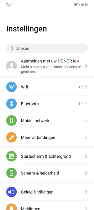 Selecteer Wifi