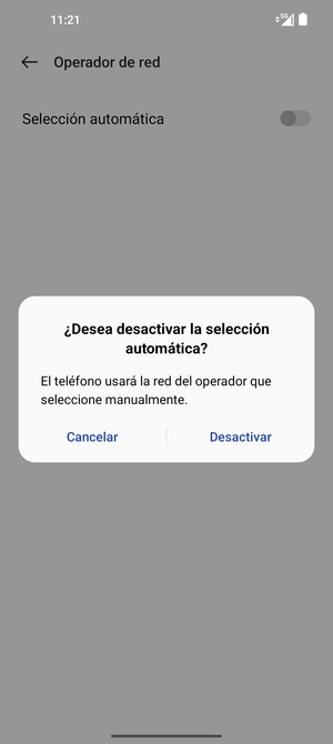 Seleccione Desactivar