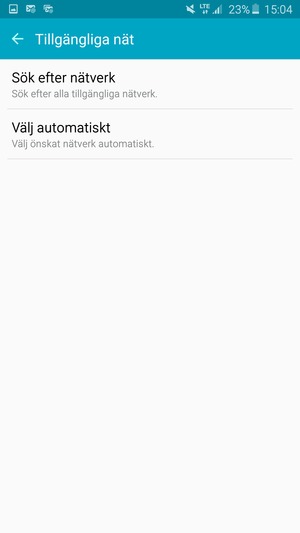 Välj Sök efter nätverk
