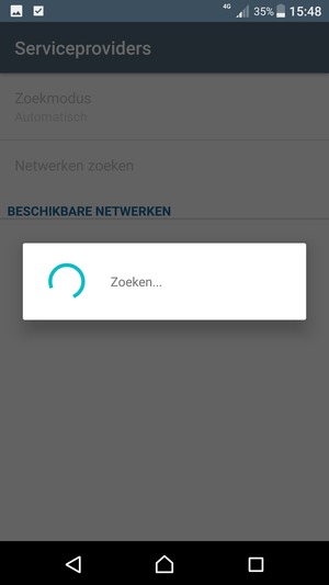 Wacht tot de zoekopdracht beëindigd is