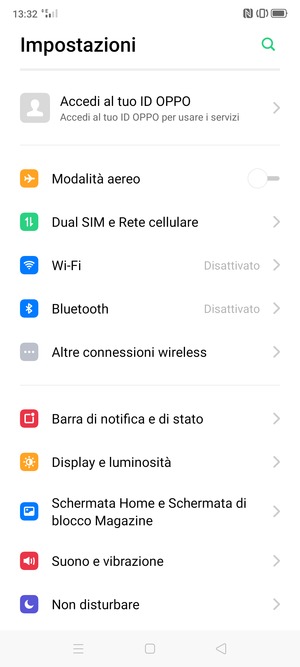 Seleziona Dual SIM e Rete cellulare