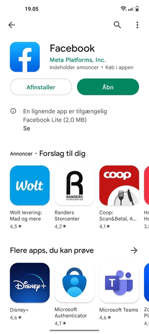 Vælg Åbn