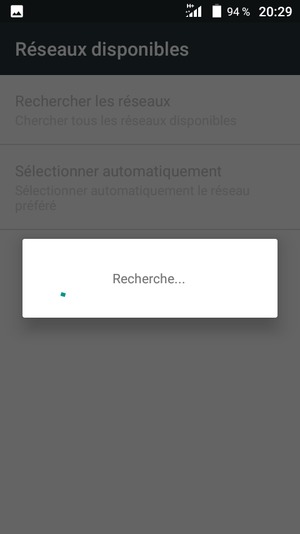 Veuillez attendre la fin de la recherche