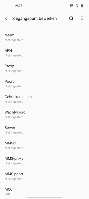 Voer mms-gegevens in