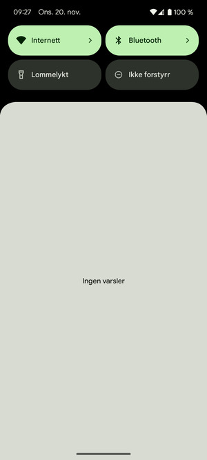 Dra ned toppmenyen igjen