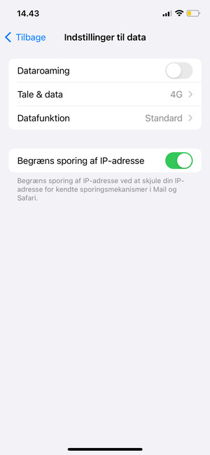 Vælg Tale og data