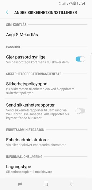 Velg Angi SIM-kortlås