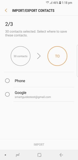 Select your Google account