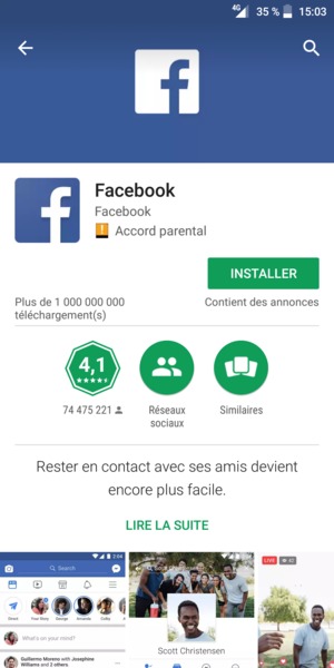 Sélectionnez INSTALLER