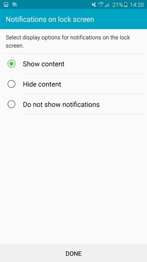 Select your preferred option and select DONE