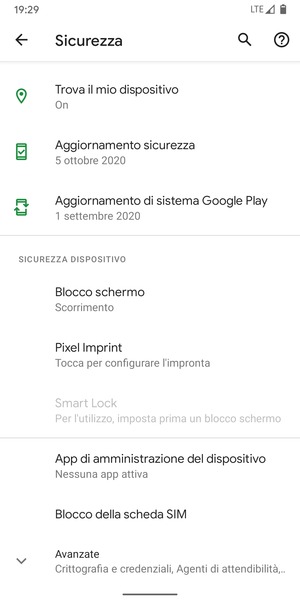 Scorri e seleziona Blocco della scheda SIM