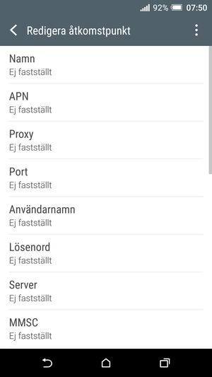 Ange internetinformation