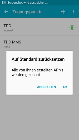 Wählen Sie OK